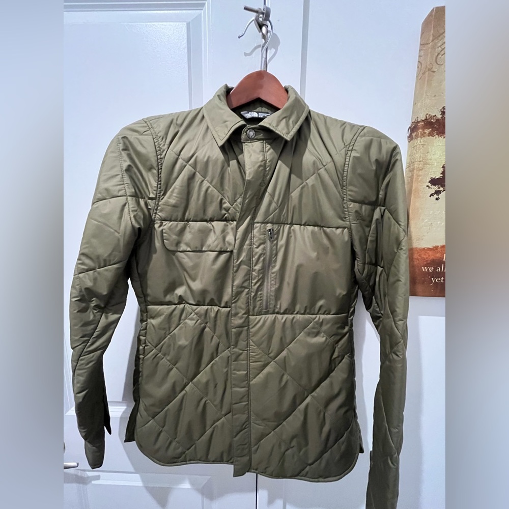 The North Face Olive Green Quilted Puffer Jacket